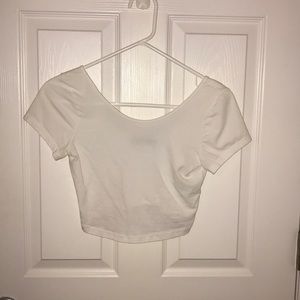 Brandy Melville cropped scoop neck top